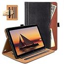 Grifobes Case [Only for 2022/2020 Released 12th/10th Generation] Kindle Fire HD 8/8 Plus, Premium PU Leather Folio Stand Smart Auto Wake/Sleep Cover with Built-in Hand/Stylus Holder, Black+Brown