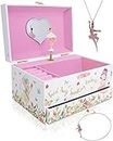 The Memory Building Company Musical Ballerina Jewelry Box for Girls & Little Girls Jewelry Set - 3 Dancer Gifts for Girlsââ‚¬¦