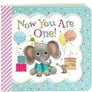 Now You Are One: Little Bird Greetings, Greeting Card Board Book with Personalization Flap, 1st Birthday Gifts for One Year Olds
