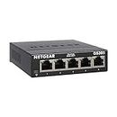 NETGEAR (GS305) Switch Ethernet 5 Ports RJ45 Métal Gigabit(10/100/1000),switch RJ45, Plug-and-Play, silencieux sans ventilateur , positionnement sur un bureau ou au mur