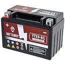 Battanux YTX9-BS Battery & Motorcycle Battery, Sealed SLA/AGM 12V8Ah ATV/UTV/Snowmoble/Motor bike Battery Maintenance Free & No tools for installation & Advanced Technology & Environmental