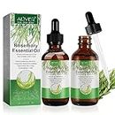 Organic Rosemary Oil for Hair Growth (2pack), Natural Rosemary Essential Oils 2.02fl oz, Used for Scalp Massager, Skin Care, Aromatherapy