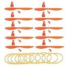Delinx 10-Pack 7" Plastic Propeller Kits for DIY STEM Rubber Band Powered Project