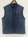 Polo Ralph Lauren Quilted Padded Vest Navy Blue Zip/Buttons Mens Large 