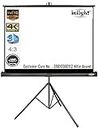Inlight Cineview 8 Ft - Width x 6 Ft - Height Tripod Projector Screen, Supports Full HD 1080 P, UHD-3D-4K-8K Technology, 120 Inch Diagonal 4:3 Ratio, Comes with Stand(White)