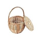 Wicker Shopping Basket Flower Basket Picnic Basket Leisure Fashion Pastoral Style Simple Rattan Basket Furniture Snack Storage