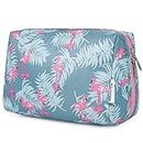 Large Makeup Bag Zipper Pouch Travel Cosmetic Organizer for Women (Large, Flamingo)