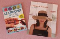 Lot 2 Livres CROCHET Techniques base + Chapeaux Accessoires en Raphia Ed.de Saxe