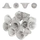 40 Pieces Pipe Screens,1/2 Inch Stainless Steel Bowl Screens Filters Conical Design Metal Filters 0.5 Inch Mini Metal Clean Screen Reusable Filters Self-Adjustable Size Filter