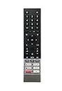 HITORE Remote Control Compatible for Toshiba LED TV Remote with Non-Voice Supported (Netflix,YouTube,Google Play,Prime Video,Media)- Please Match The Image with Your Old Remote(Black,Grey)