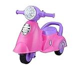 Toyzoy Manual Push Scooter Ride On with Music & Light for Kids|Boys|Girls Age 2 to 5 Years, TZ-3001 (Pink and Purple)