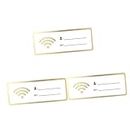 MAGICLULU 3pcs Wifi Sign Wifi Password Sign for Home Bathroom Essential Guest Room Essentials Wall Password Sign Wifi Password Board Wifi Board Signal Board Acrylic Printable White Vacation