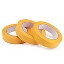 Lichamp 3 Pack 1 inch Automotive Masking Tape Yellow Painters Tape, 3 Bulk Pack 0.95 inches by 55 Yards, Cars Detailing Masking Tape, Vehicles Auto Paint Tape, 0310YL
