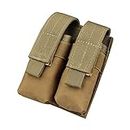 Gexgune Hunting Magazine Pouch, Nylon Mag Pouch Tactical Double Molle Pistol Magazine Pouches for 1911 G1ock 9mm (Khaki)