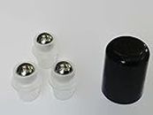 HS HEALTHY SOLUTIONS GLASSWARE STAINLESS STEEL Roller Ball/Roll On Inserts for 5ml and 15ml Amber doTERRA and Young Living Bottles (8)