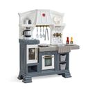 Step2 kids Gilded Gourmet Kitchen Playset For Includes 20 Plus Toy Kitchen Accessories Interactive Features For Realistic Pretend Play White Blue | Wayfair