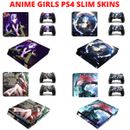 PS4 Slim Anime Girls Skin Sticker Decal Wrap Console & Controller playstation 4