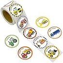FANCY LAND Truck Stickers Perforated 200PCS 1 Roll for Construction Car Birthday Party
