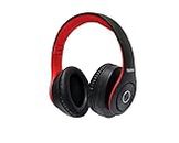 TUINYO Bluetooth Headphones Wireless, Over Ear Stereo Wireless Headset 40H Playtime with deep bass, Soft Memory-Protein Earmuffs, Built-in Mic Wired Mode PC/Cell Phones/TV-black/red (black/red)