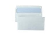 SmithPackaging 100 GSM Peel and Seal Wallet 25 Envelopes, 110 mm Length x 220 mm Width, White