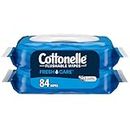 Cottonelle Fresh Care Flushable Wet Wipes, Adult Wet Wipes, 2 Flip-Top Packs, 42 Wipes per Pack (84 Total Flushable Wipes)