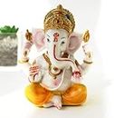India Idol Lord Ganesha Statue - 5.5”H Hindu God Ganesh Statue Home Office Temple Mandir Pooja Item Pjua Murti Product Small Indian Eephants God Ganpati Diwali Gifts Decor