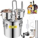 VEVOR Alcohol Still 8GAL/30L Alcohol Distiller with Thumper Keg, Distillery Kit for Alcohol with Copper Tube & Build-in Thermometer & Water Pump