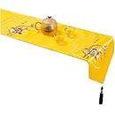 Camino de mesa amarillo, mueble de TV, mesa de té, mantel decorativo( 35×240cm)