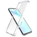 ZUSLAB Slim Hybird Case Compatible with 2020 Samsung Galaxy S20+ S20 Plus 4G 5G Shockproof Translucent Protective Cover - Clear