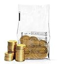 Pack of 50, 100, 200, 300, Coin Bags | Money Bank Bags | Clear Plastic No Mixed Coins Bank Bags | Coin Bags for Banking Bags for Change Handling Shop Business Home Office (Pack of 300)