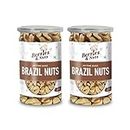 Berries And Nuts Premium Jumbo Brazil Nuts | 400 Grams | 2 Bottles Of 200 Grams, Dry Fruit
