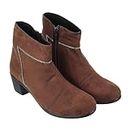 Lazera Ankle Length Boots For Women Brown