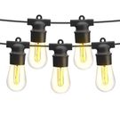 48FT Outdoor LED String Light Waterproof Patio Bulb Dimmable S14 Warm White 15M