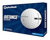 TaylorMade Distance+ Golf Balls 12 Balls (4 x Set of 3) - White, One Size