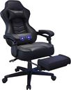 Racing Gaming Chair for adults with Footrest and Massage Lumbar Pillow,