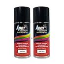 APAR Automotive Spray Paint Can Matte Black - 225 ml (Pack of 2 Pcs), For Bicycle, Bike, Cars, Tractor, Home, Art & Craft, Wood and Metal Furnitures Painting
