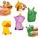 Xinstroe 4 Stück Lustig Squishy Squeeze Spielzeug, Stress Squeeze Spielzeug Lustig Augen Out Squeeze Spielzeug für Erwachsene und Kinder