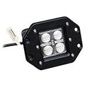 Allextreme EX4DPLP1 Dually Flush Mount 4D Optic Projector Lens CREE LED Fog Light for Truck Jeep Tractors (16W, White Light, 1 PC)