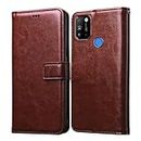 Amazon Brand- Solimo Flip for LG W41 4G (Leather_Brown)