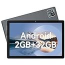 Freeski Tablette Android 12, Tablette 10.1 Pouces 2GB+32GB (TF 128GB), Tablette Tactile 5000mAh/1280x800/5MP+8MP/BT/WiFi/Quad-Core (Gris)