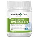 Healthy Care Pure Vegan Omega 3-6-9 Capsules, green, 60 Count (Pack of 1)