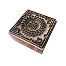 Indian Print Stamp Brass Square Shapes Wooden Clay Block