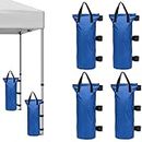HACER Extra Large Pop-up Canopy Weights Sand Bags, Heavy Duty Stability 4-Pack for Tent Gazebo Outdoor Instant Sun Shelter Canopies (Blue, Without Sand)