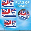 UNION JACK and ISRAEL FLAG 1/2pcs Polyester UK Israeli Home Garden Flag K1O7