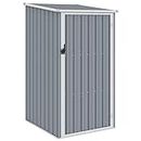 vidaXL Garden Shed Outdoor Tool Equipment Furniture Protection Storage House Sloping Design Roof Weather-Resistant Grey Galvanised Steel