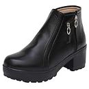 XE Looks 100% Vegan Leather & Trendy Black Boots for Women UK-5