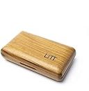 LITT Rolling Stash Box – Pocket Sized Rolling Tray, Portable Storage Solution for Storage Accessories| Storage & Organization (Natural, Premium Teak Wood)