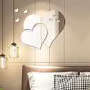 3D Mirror Love Heart Wall Sticker Removable Decal DIY Home Room Art Mural Decor