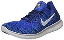 Nike Men's Free Rn Flyknit 2017 Running Shoes, Blue Deep Royal Blue Photo Blue Pure Platinum Wolf Grey 405, 45.5 EU