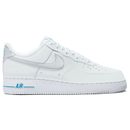 Nike Trainers Mens Air Force 1 07 Low Swoosh Shoes White Laser Blue DR0142 100